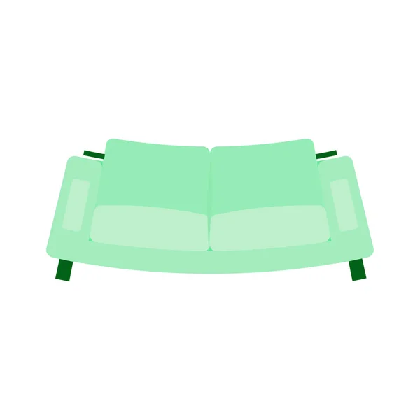 Sofa-Ikone im Flach- und Cartoon-Stil — Stockvektor