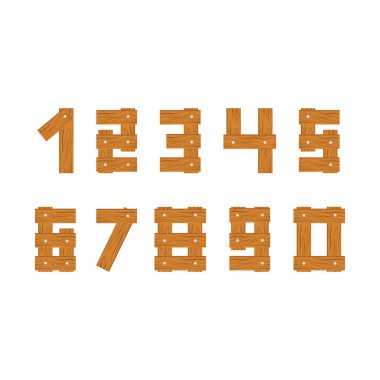 ahşap sayılar kümesi