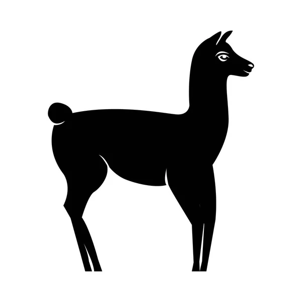Logotipo de silueta Lama — Vector de stock