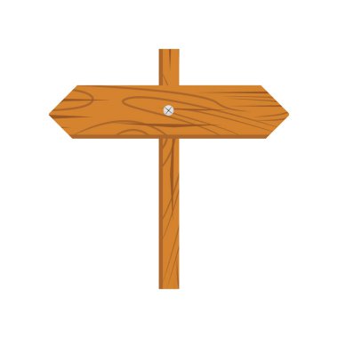 Ahşap işareti karikatür