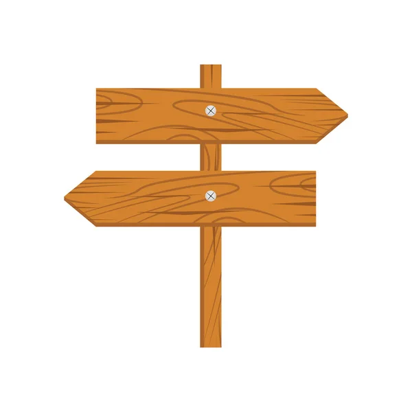 Grunge flecha de madera. Flecha de madera signo — Vector de stock