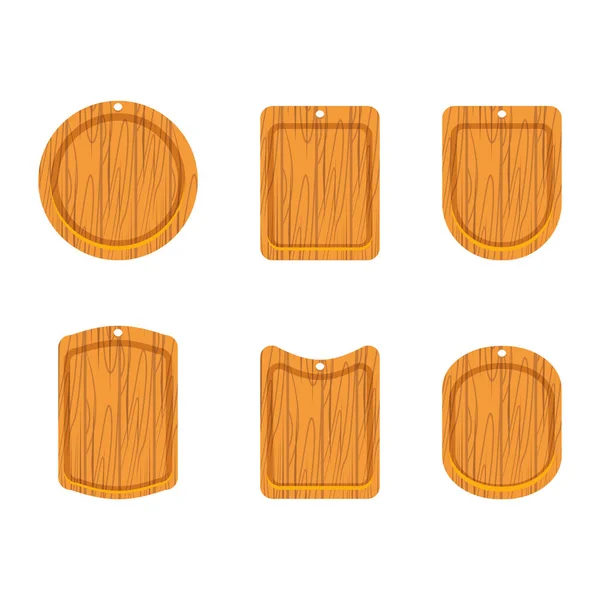 Planche à découper en bois icône — Image vectorielle