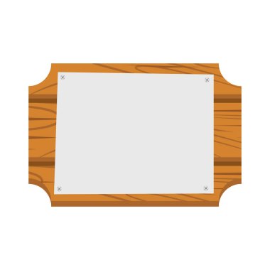 Ahşap işareti karikatür