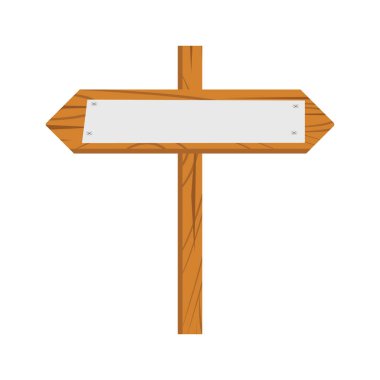 Ahşap işareti karikatür