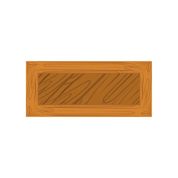 Wooden box flat icon — Stock Vector