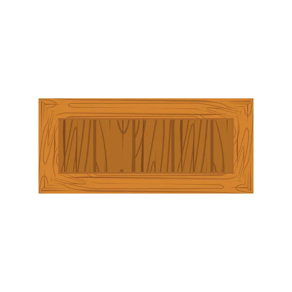 Wooden box flat icon — Stock Vector