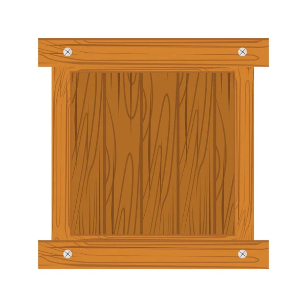 Boîte en bois icône plate — Image vectorielle