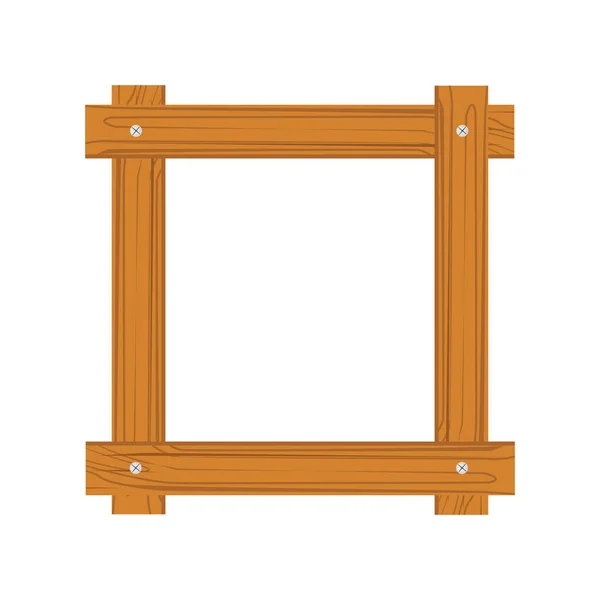 Wooden frame for photo — Stock Vector