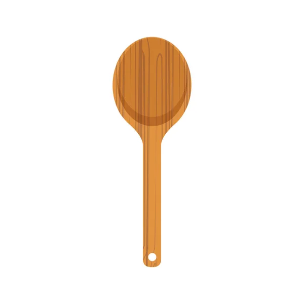 Cuchara de cocina de madera — Vector de stock