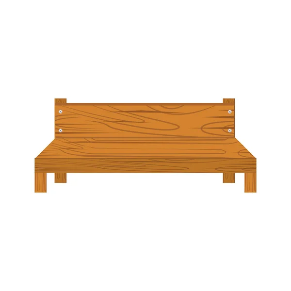 Dřevěná lavice izolovaná ilustrace — Stockový vektor