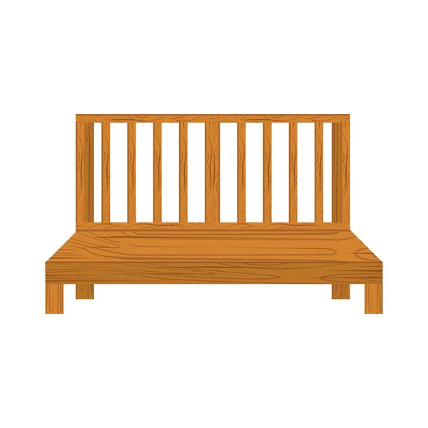 Изолированная деревянная скамейка — стоковый вектор