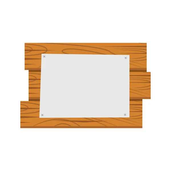 Znak dřevo kreslený — Stockový vektor