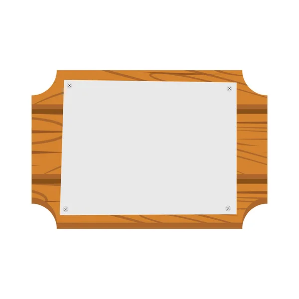 Cartone animato segno di legno — Vettoriale Stock