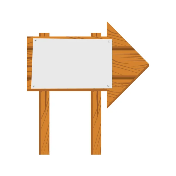 Holzpfeil. Holzschild — Stockvektor