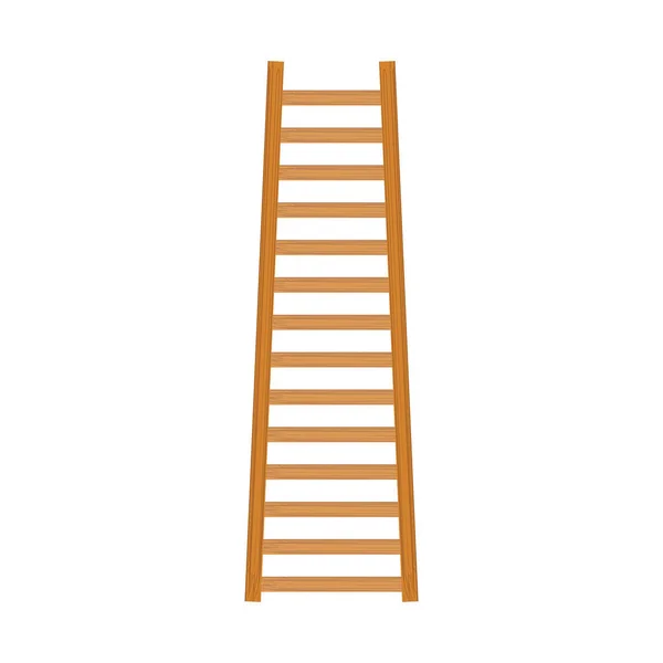 Wooden cartoon ladder — Stock Vector