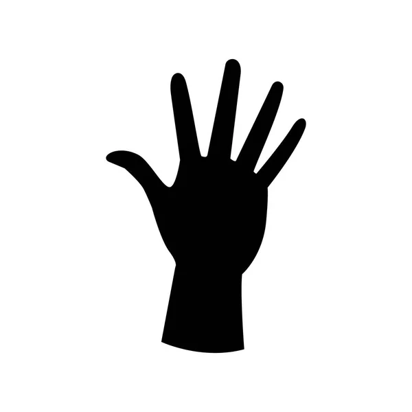 Hand silhouetten iocn — Stockvector