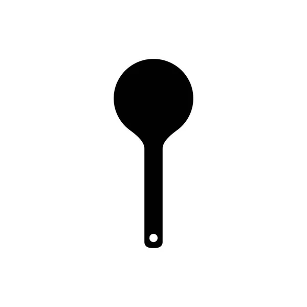 Kitchen spoon silhouette icon — Stock Vector