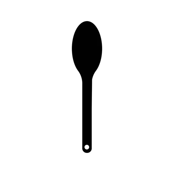 Kuchnia łyżka sylwetka ikona — Wektor stockowy