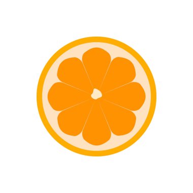 İzole sarı turuncu meyve simgesi.