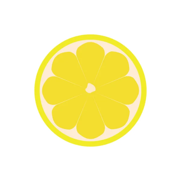 Половина ікони лимона. Ізольований об'єкт. Логотип лимона . — стоковий вектор