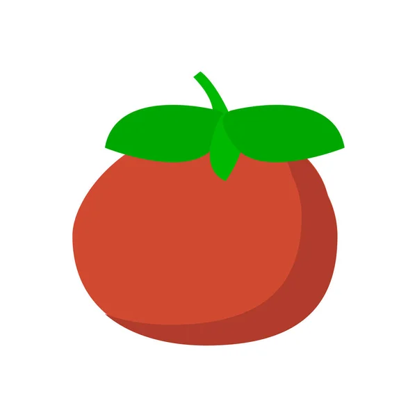番茄中平面样式的图标。隔离的对象. — 图库矢量图片