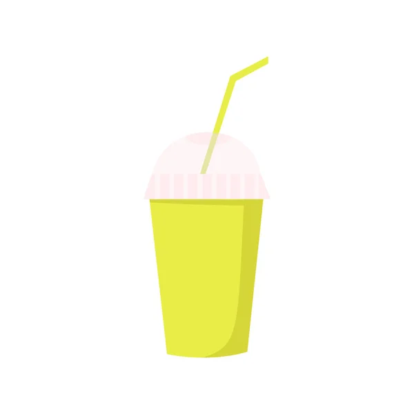 Ritning av smoothies, milkshakes i platta tecknad stil — Stock vektor