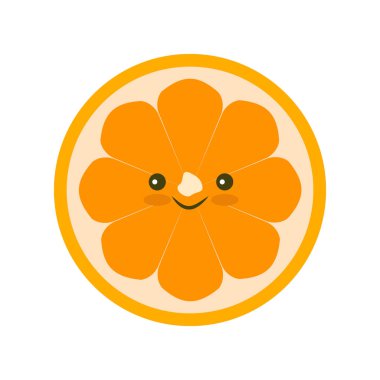 İzole sarı turuncu meyve simgesi.