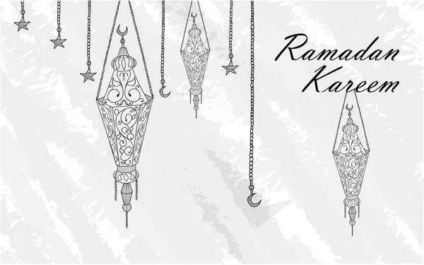 Ramadan Kareem krásné přání — Stockový vektor
