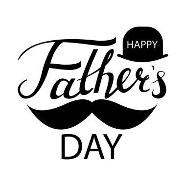 Beyaz arka plan üzerinde izole kaligrafi tasarım yazı Babalar günü.