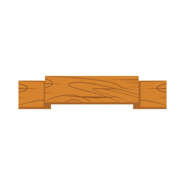 Cartoon Wood Ribbon — Stock Vector