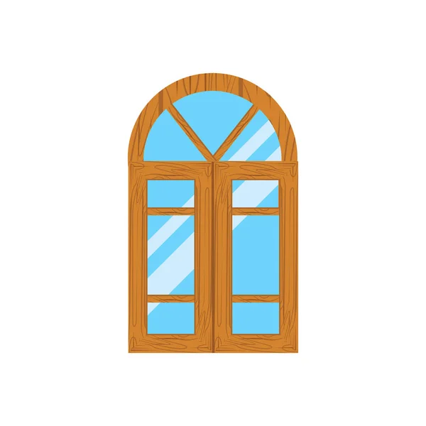 Molduras de janela de madeira vista  . — Vetor de Stock