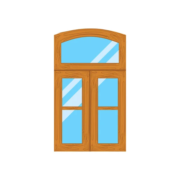 Vue des cadres de fenêtre en bois  . — Image vectorielle