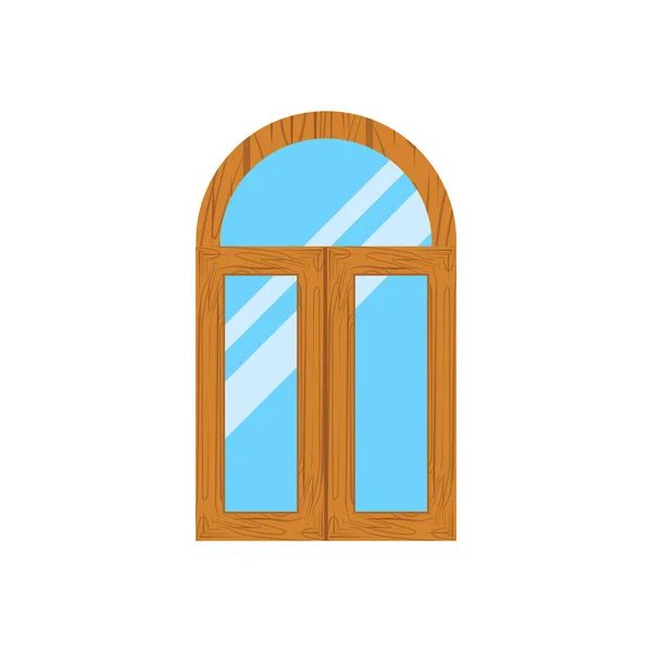 Drewniane okna ramek widoku . — Wektor stockowy