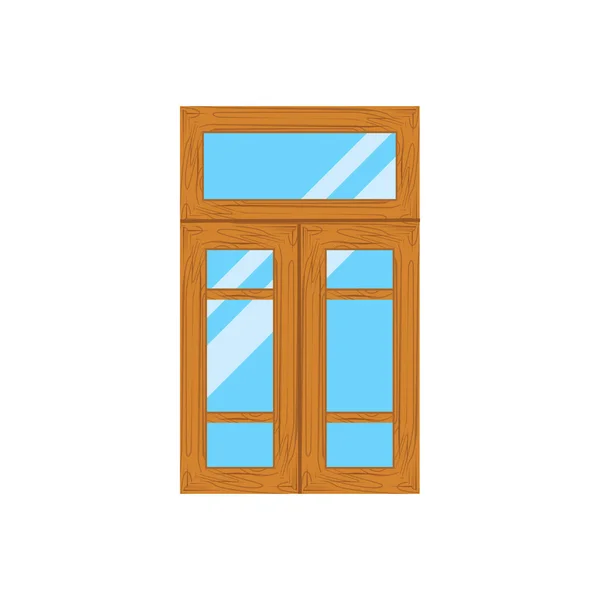 Marcos de ventana de madera vista  . — Vector de stock