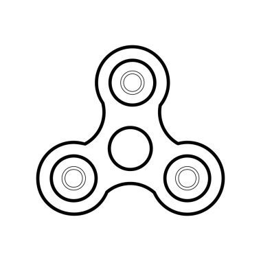 El topluca spinner oyuncak simgesi - stres ve anksiyete Rölyef. İplik hareket.