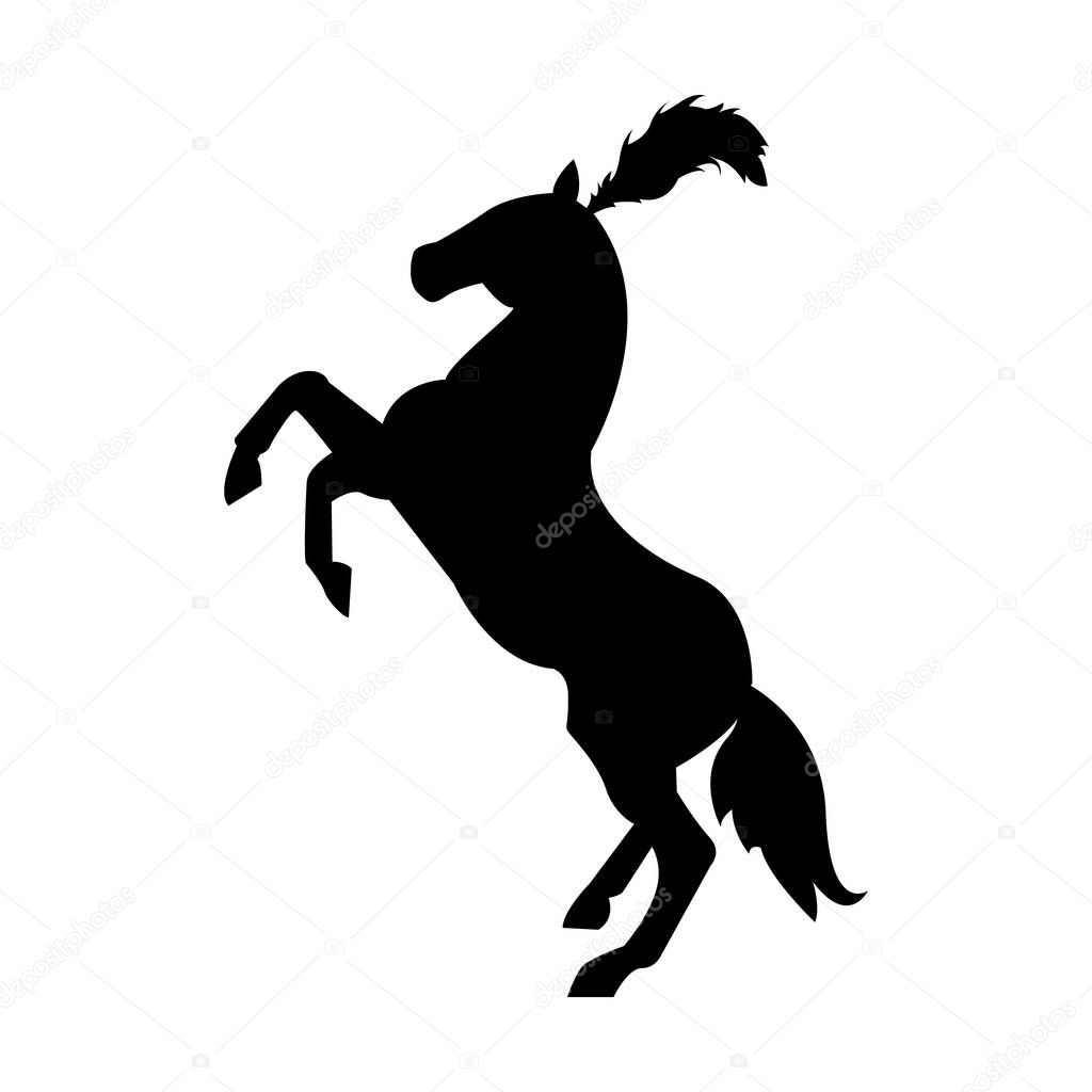 Circus horse silhouette
