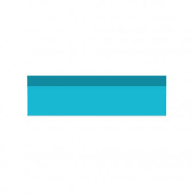 Beyaz arka plan üzerinde izole mavi etiket.