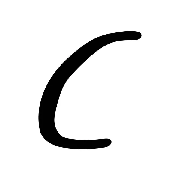 Capital letter C painted by brush — Stock Vector