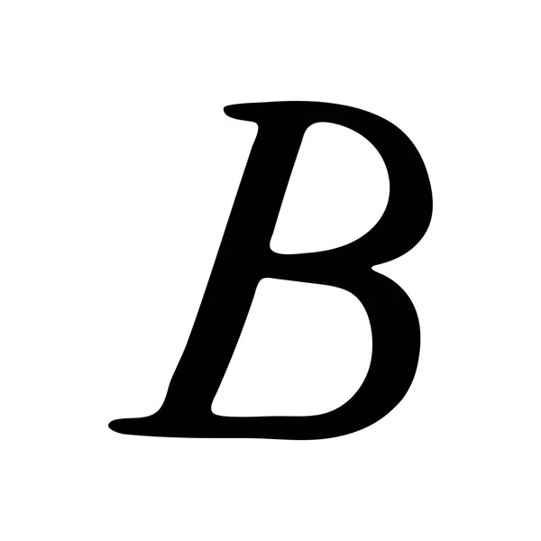 Lettre majuscule B peinte au pinceau — Image vectorielle