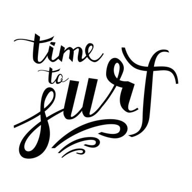 Modern fırça yazıt logo sörf vakti