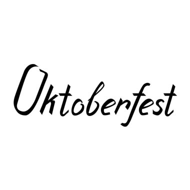 Oktoberfest yazıt bir fırça ile