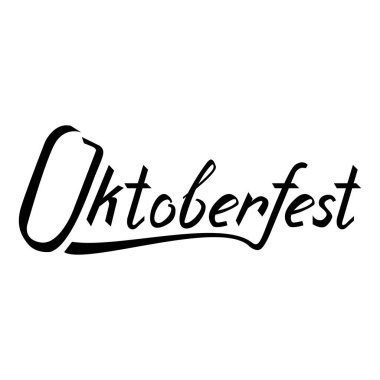 Oktoberfest yazıt bir fırça ile