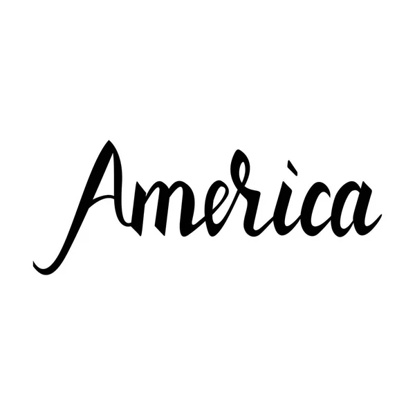 Fashionable inscription brush America — Stock Vector