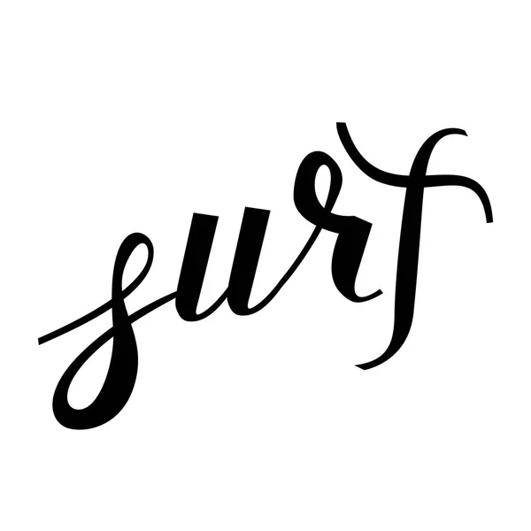 Logotipo de surf inscrição escova moderna — Vetor de Stock