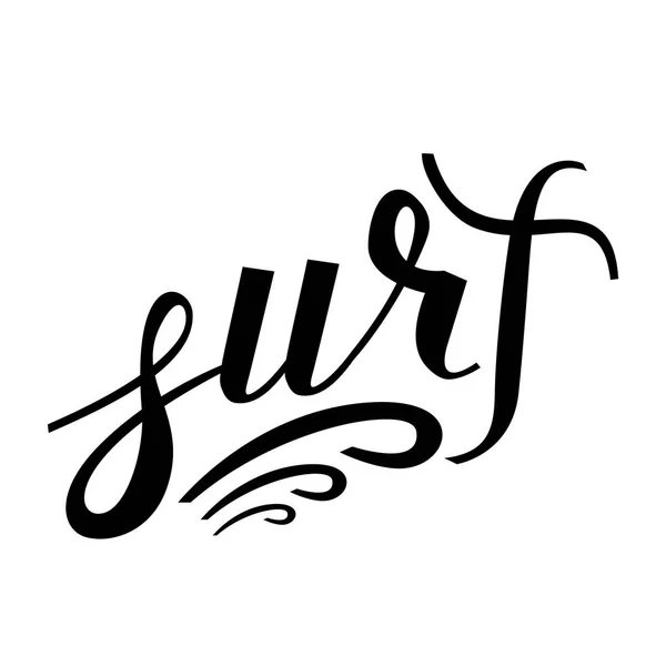 Pincel moderno inscripción surf logo — Vector de stock