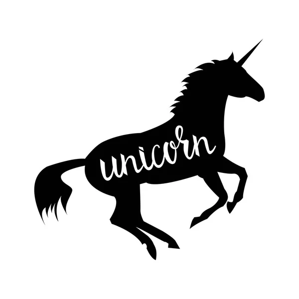 Kuda mitos Unicorn - Stok Vektor