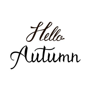 Sonbahar modern fırça ifade Merhaba