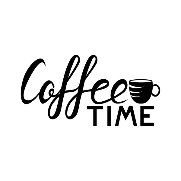 Kaffe bokstäver, logotyp, — Stock vektor