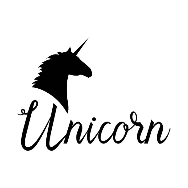 Kuda mitos kepala Unicorn - Stok Vektor