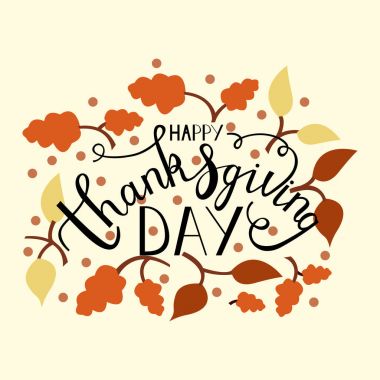 elle çizilmiş Şükran günü yazı